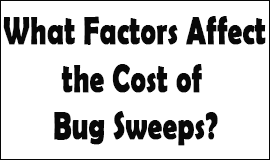 Bug Sweeping Cost Factors in Reigate